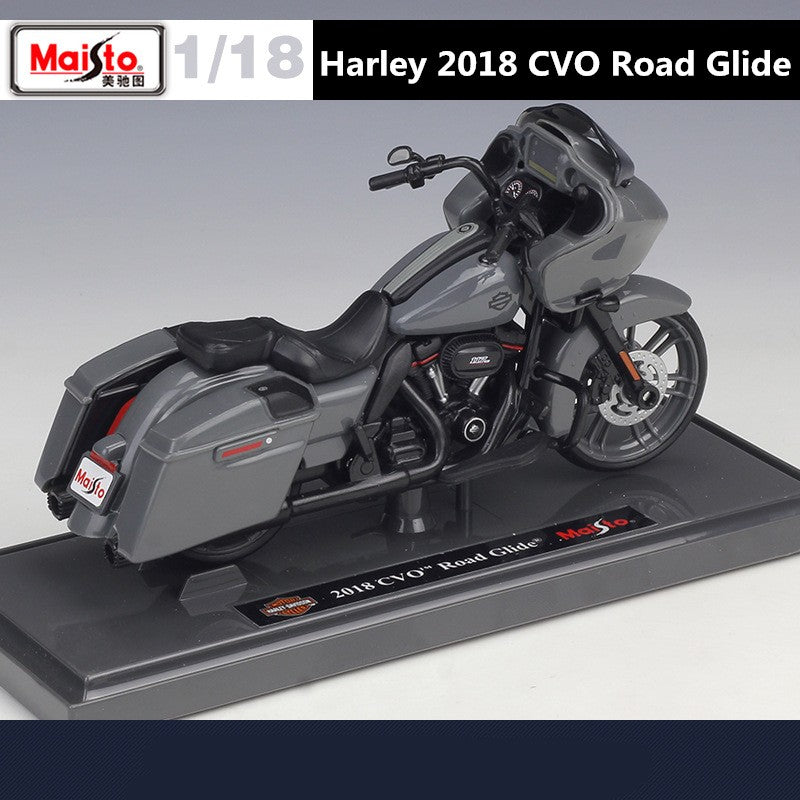 Maisto 1:18 Harley 2018 CVO Road Glide Liga Modelo de Motocicleta Esportiva Metal Moto de Corrida de Rua Modelo de Simulação Presentes Infantis