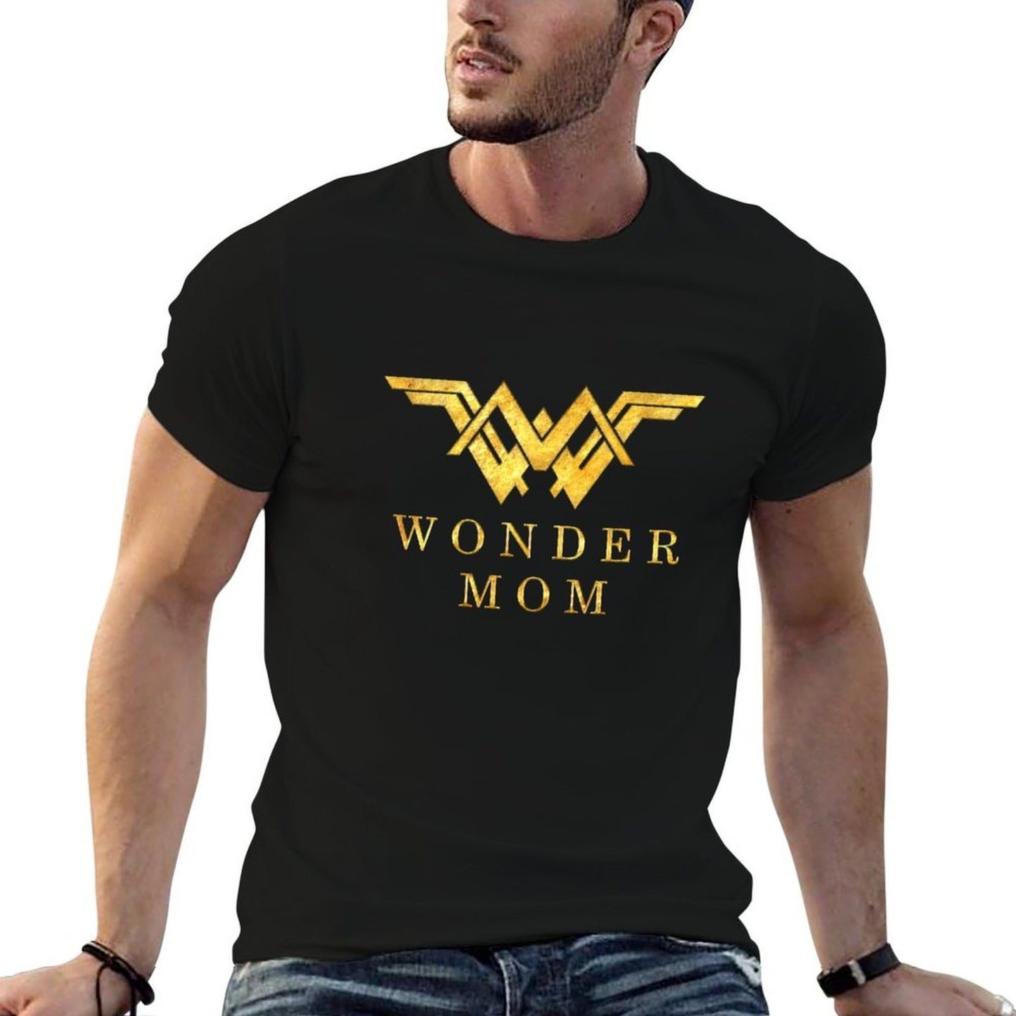 Wonder Mom T-Shirt t shirts for man graphic vintage black cotton t-shirt plain for man package T-Shirt