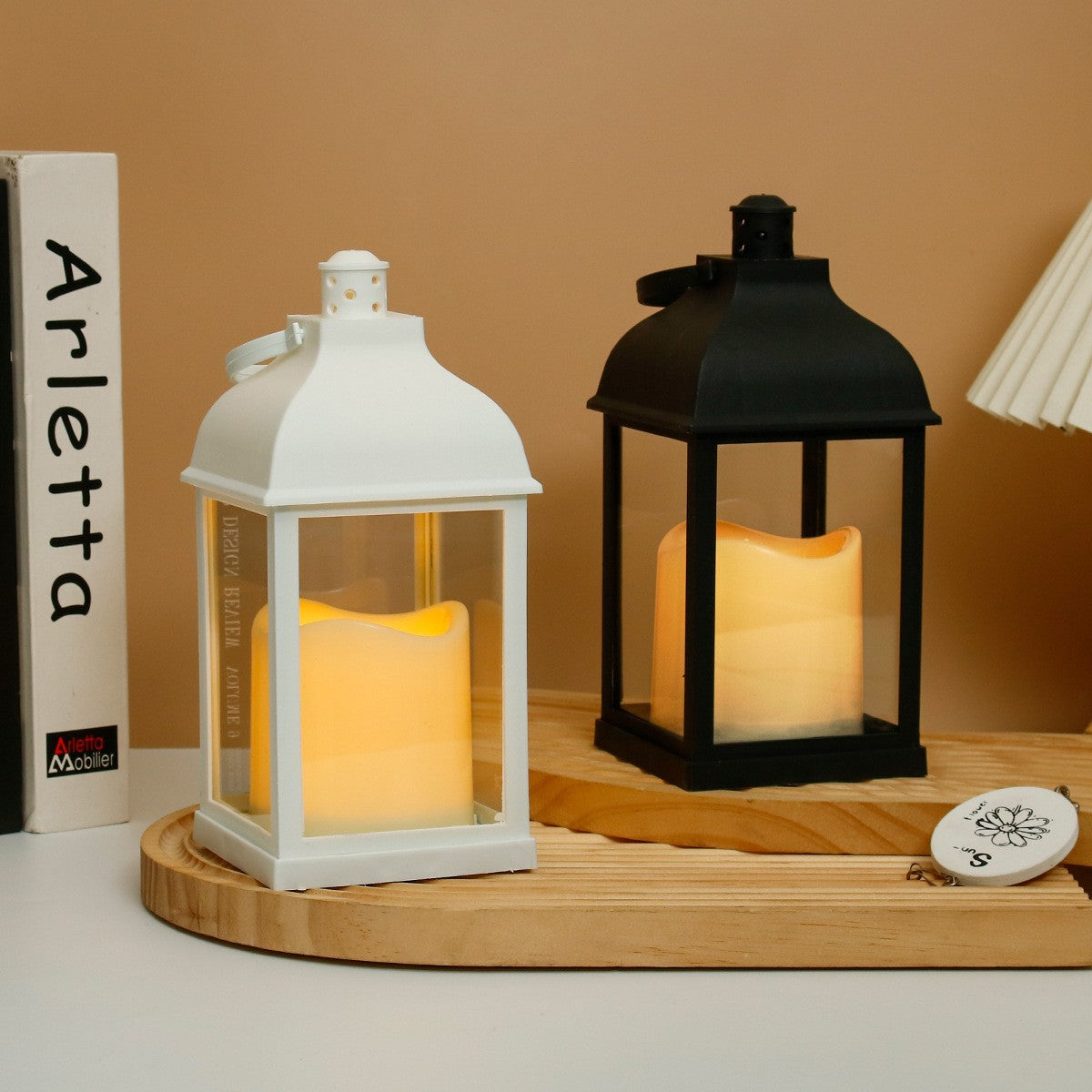Portable LED Candle Lamps Camping Horse Tent  Lanterns Outdoor Garden Desk Holiday Atmosphere Retro Night Light Decorative Lamps