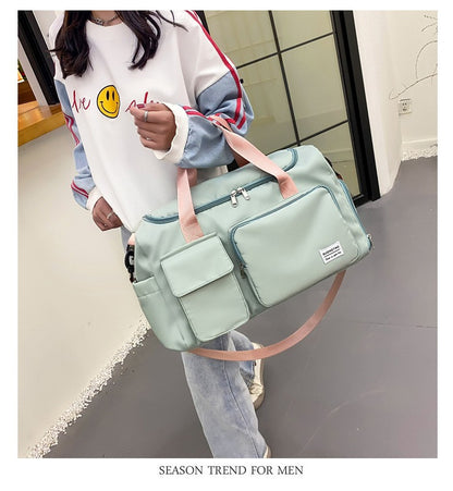 Womne's Travel Bags Handbags Gym Shoulder Bags Oxford Fitness Camping Trekking Bags Hiking Waterproof Outdoor Crossbody Bag