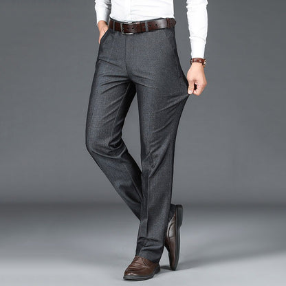 Men's Chic Business Work Hot Sale Suit Pants Middle-age Large Size 29-40 Trousers High Quality Baggy Formal Occasion Pants Male