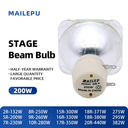 Stage Light 200W 5R / 7R 230W Metal Halide Lamp Moving Beam Lamp 230 Beam Platinum Metal Halogen Lamps Follow Spot