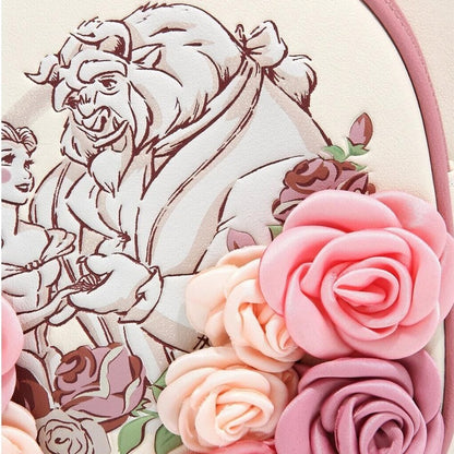 Nova carteira mochila mini Loungefly Disney A Bela e a Fera Bela Vitral Retrato