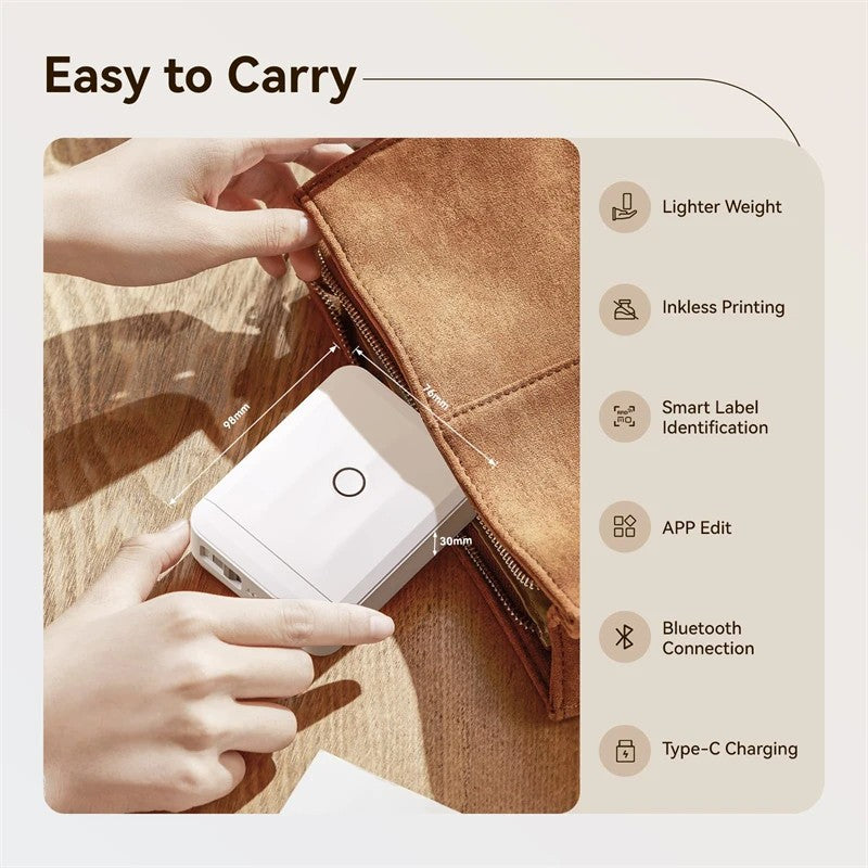 NIIMBOT D110 Upgraded Version Thermal Label Printer Mini Portable Smart Label Maker With Tape for Office Home Kitchen School