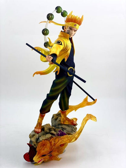 Boneco de Anime Naruto de 37cm Quente Rikudousennin Mode? Uzumaki Naruto Uchiha Sasuke Figuras de Ação GK PVC Coleção Modelo de Desenho Animado Brinquedo
