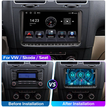 Rádio automotivo ESSGOO 9" Carplay para Volkswagen Golf 5 6 Passat Polo Jetta, Android Auto, multimídia, sistemas inteligentes para carros