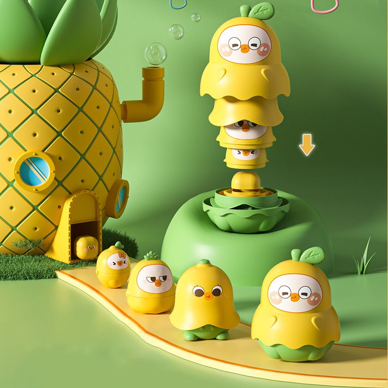 Stacking Toy Baby Russian Nesting Dolls Baby Teething Rings Infant Educational Stacking Cups Toy