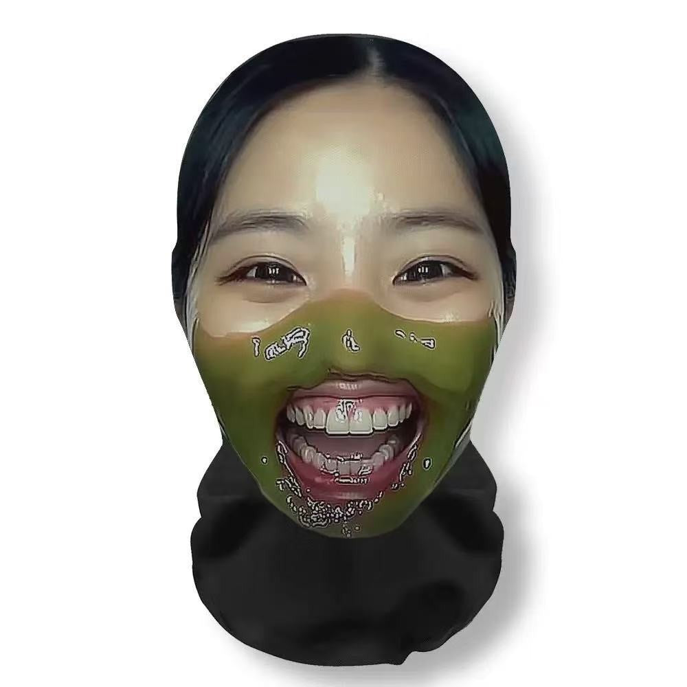 Halloween carnival funny headgear cosplay costume, comical wig mask prank props, party decoration creative headpiece