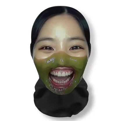 Halloween carnival funny headgear cosplay costume, comical wig mask prank props, party decoration creative headpiece