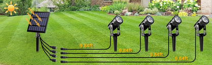 Solar Powered Spotlight IP65 Solar LED Light Outdoor Landscape Yard Garden Tree Separately Lamp Aluminum Anti Rust Solar Lamp