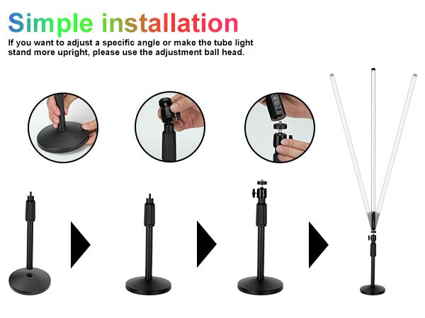 RGB Programmable Pixel LED Tube Light TL-130Ultra DMX Artnet Control for Video Studio DJ Booth