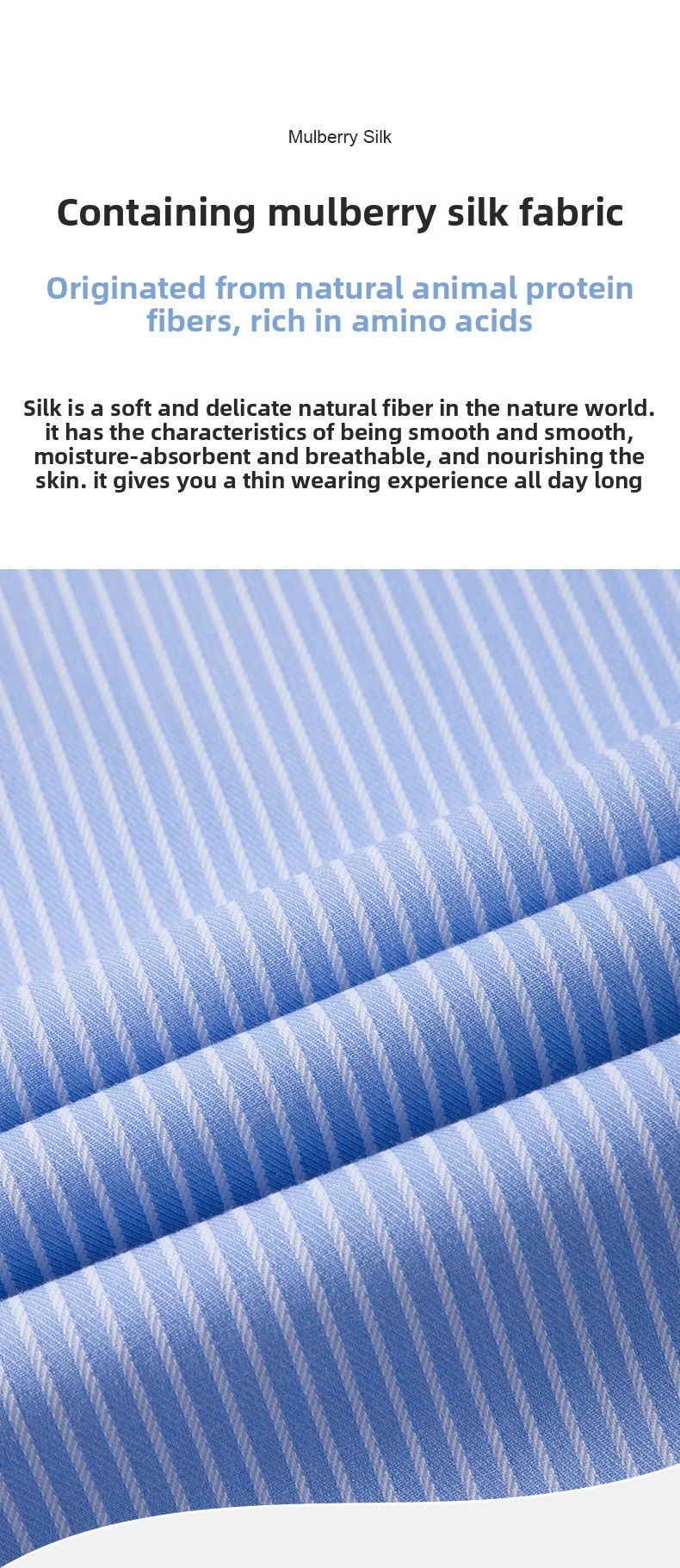 High End Mulberry Silk Soft Anti-wrinkle New Stripped Slim Fit Brand Men Shirts Designer Long Sleeve Business Casual Tops 2025