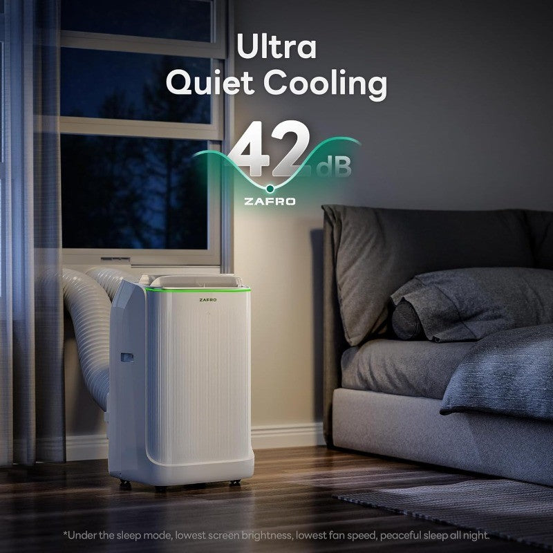 Ar-Condicionado Portátil ZAFRO 16.000 BTU, AC Inteligente de Duto Duplo com Refrigeração sem Drenagem, Modos de Refrigeração, Ventilador e Desumidificador