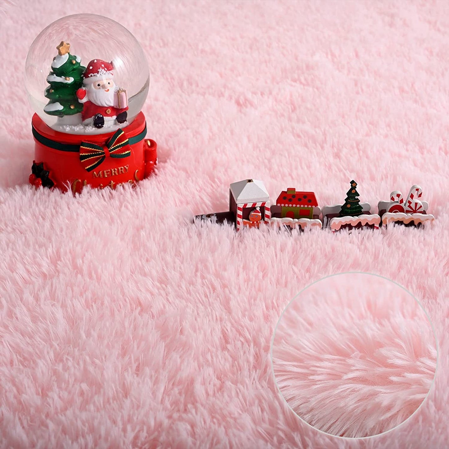 100/120/140/160 Round Rug Fluffy Soft Area Rugs for Kids Girls Room Princess Castle Plush Shag Carpet Cute Circle Bedroom Decor