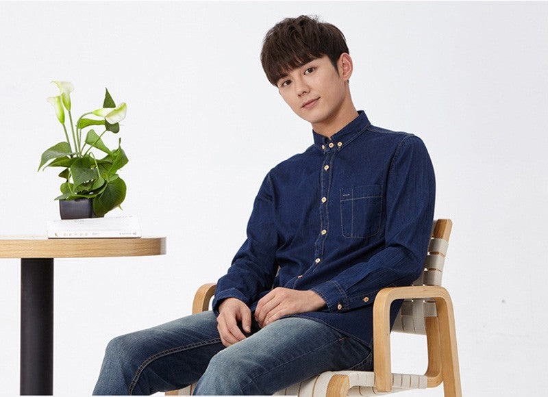 Fashion Brand Winter Jeans Shirt Men Warm Fleece Lined Velvet Denim Shirts Cowboy Coats Outwear Windbreaker Thick Clothing