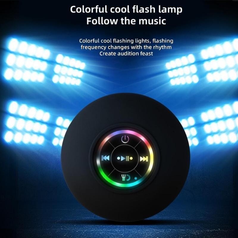 Portable Suction Cup Waterproof Luminous Bluetooth Speaker