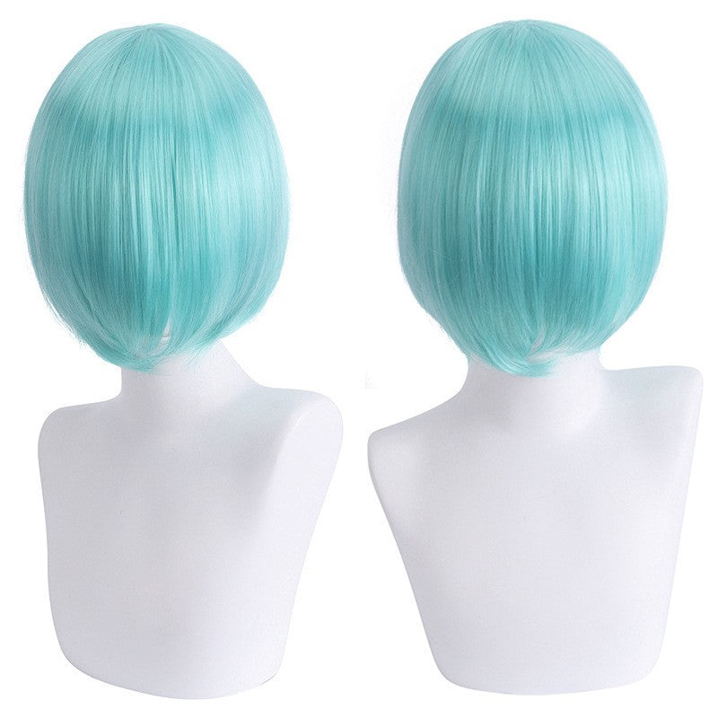 cosplay wig, face-controlling, short hair, thickened version, face-controlling style, colorful Synthetic fiber wig