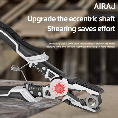 AIRAJ Alicate diagonal multifuncional de 8 polegadas, alicate de bico fino de 9 polegadas, ferramentas de hardware, alicate de corte, 3 peças, alicate de eletricista