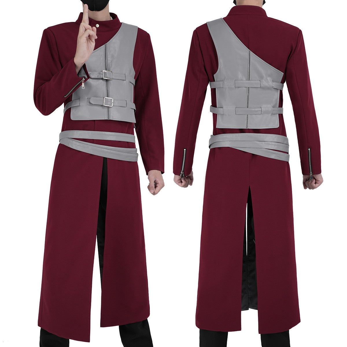 HOLOUN Anime Gaara Cosplay Costume Coat Pants Vest Belt Animation Convention Halloween Christmas Gift