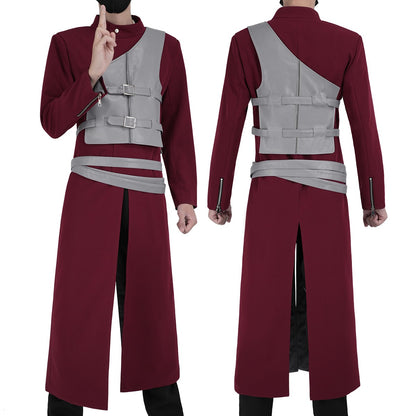 HOLOUN Anime Gaara Cosplay Costume Coat Pants Vest Belt Animation Convention Halloween Christmas Gift