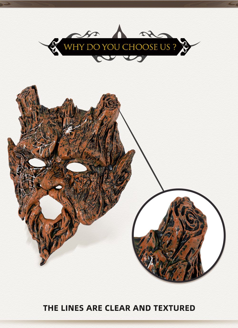 Tree Spirit Mask Scary Forest Spirit Mask Tree Ghost Halloween Cosplay Masquerade Carnival Costume Prop Bosgeest Masker
