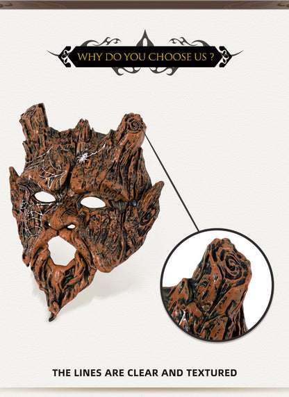 Tree Spirit Mask Scary Forest Spirit Mask Tree Ghost Halloween Cosplay Masquerade Carnival Costume Prop Bosgeest Masker