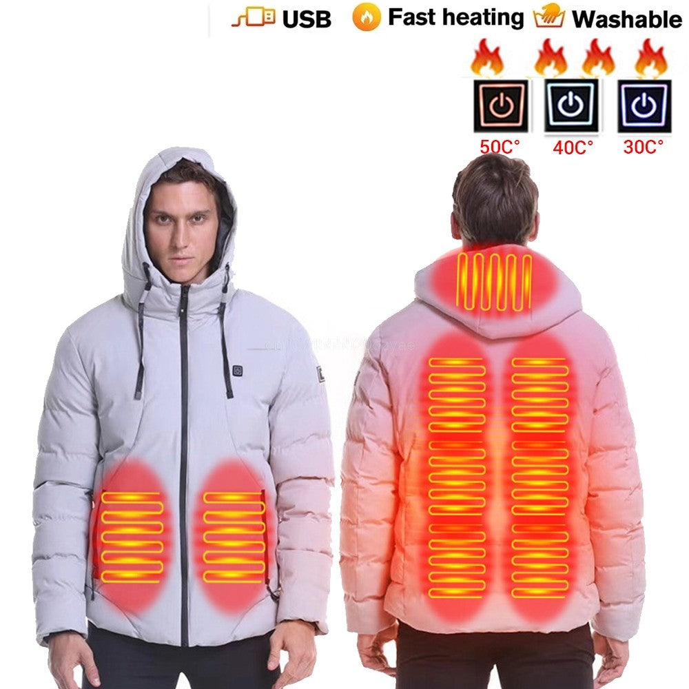 Heated Jackets Men's Women's Heating Jackets USB Electric Heating Jacket 13 Areas Heated Vest Thermal Clothing Coat Winter