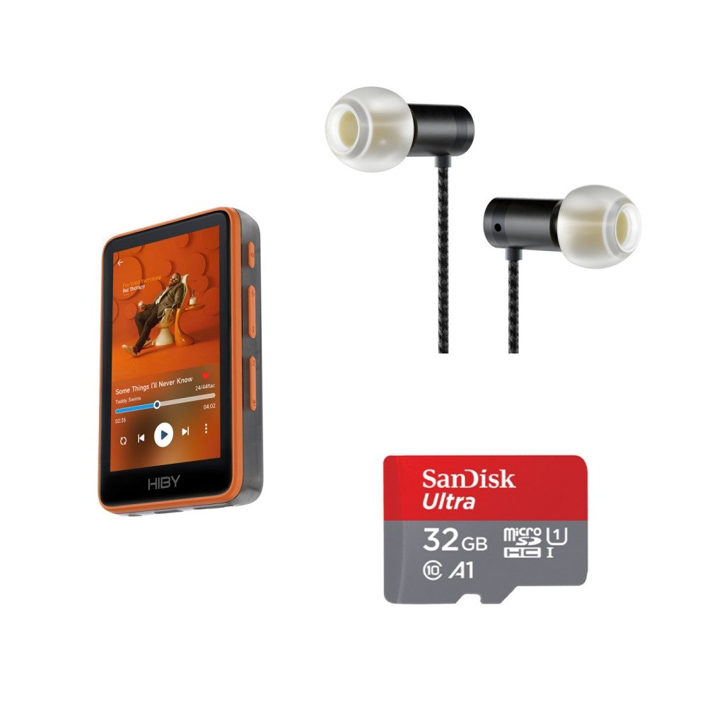 Reprodutor de Áudio HiBy R1 HiFi MP3 USB DAC WiFi Bluetooth 5.1 DSD256 PCM384kHz/32bit X1600E CS43131 MSEB Rádio Web Saída 3.5mm