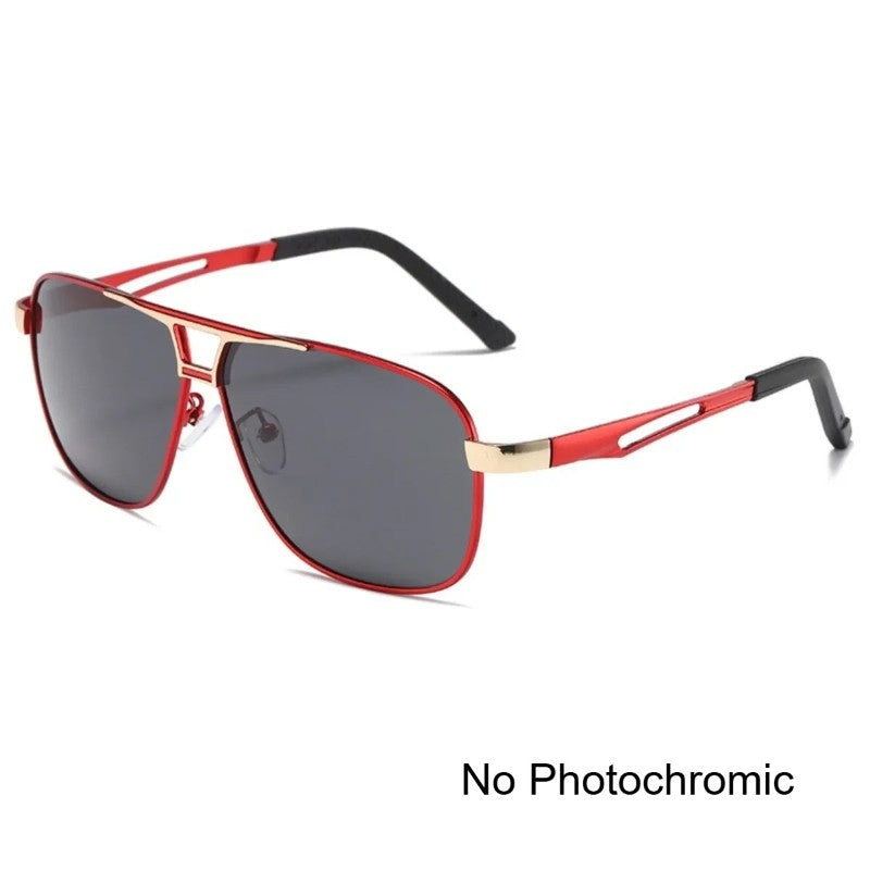 Men Night Vision Polarized Photochromic Sunglasses Aviator Style Yellow Color Change Lenses Driving Sun Glasses