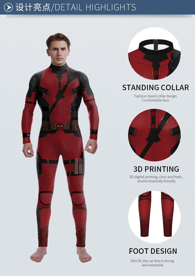 super-héros hommes film Deadpool Wolverine Cosplay Costumes Hallloween combinaison Performance fête Zentai body