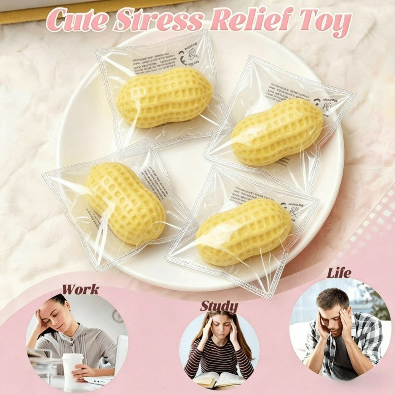 Cute Simulated Butter Cheese Peanut Squishy Toys, Squeeze Stress Relief Dough Balls, Ideal Party Birthday Christmas Gif
