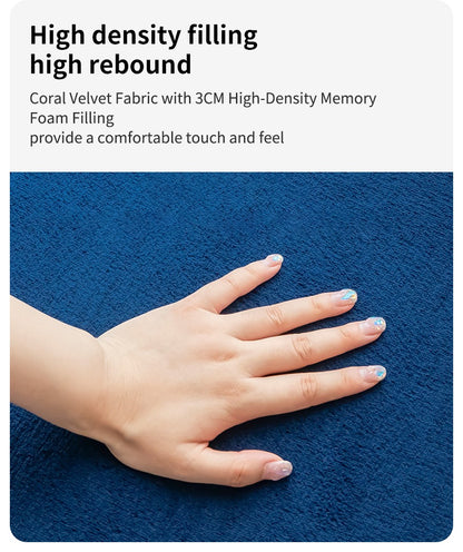 1pc Japanese Tatami Rug, Coral Velvet Area Rug, Baby Mat for Floor Play, 3CM Thick Crawling Rugs, Padded Foam Rug for Kids Playr