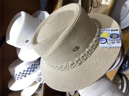 Chapéu de palha Raffite com aba grande para Jazz, chapéu de praia retrô inglês versátil para mulheres com proteção solar, estilo Hepburn, chapéu de senhora francesa