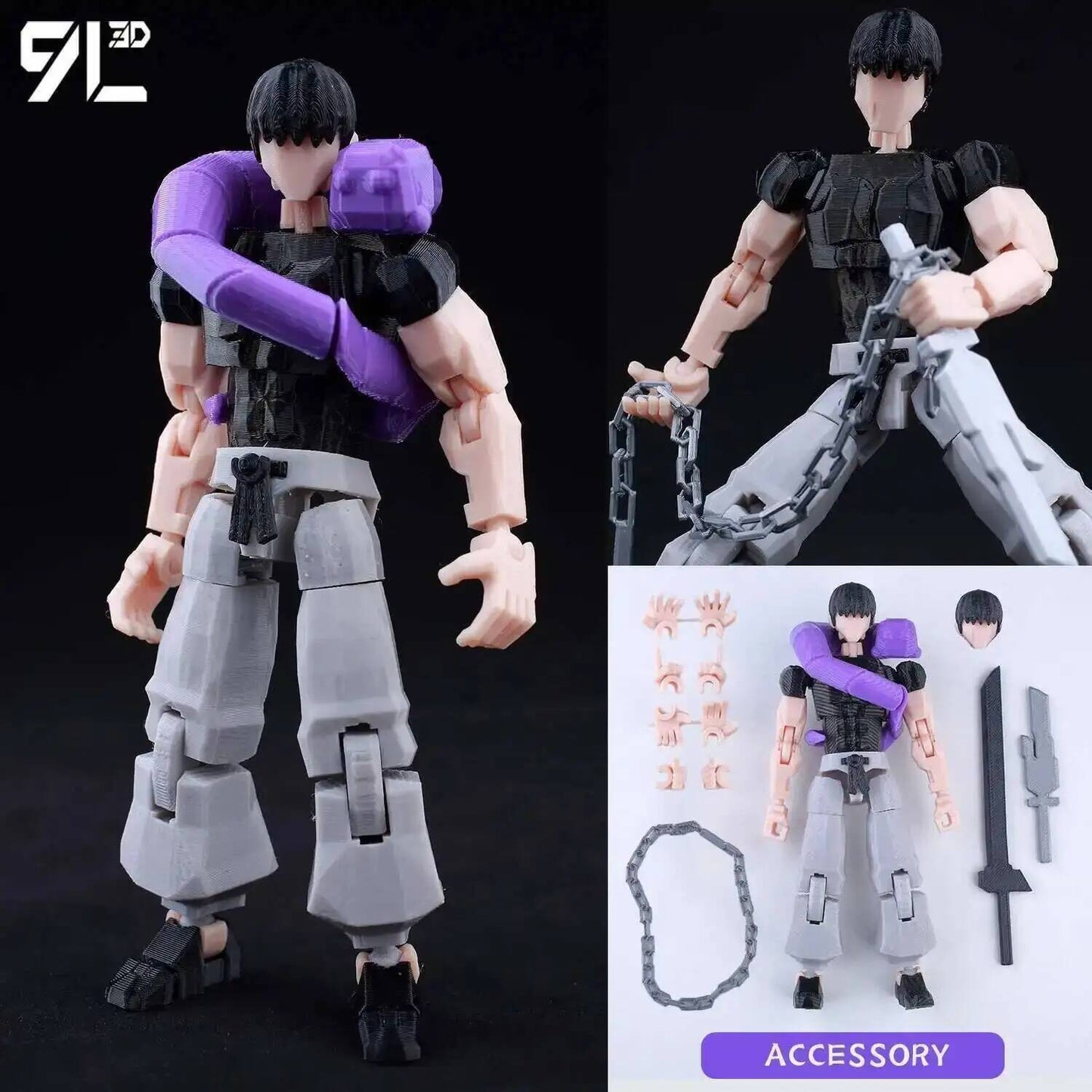 ?9L3D Lucky13 Gojo Sukuna Jujutsu Fushiguro Toji Gojo Satoru Action Figure Dummy13 T13 Multi-Jointed Collectible Toys Titan13