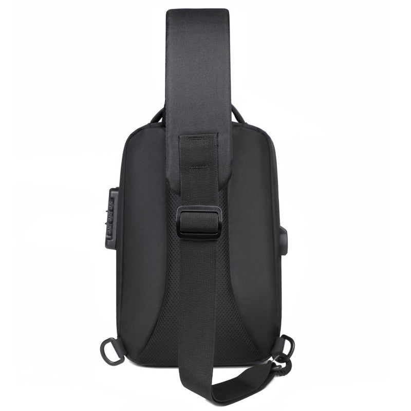 Anti-theft Combination Lock Chest Packs With USB Charging Port Fashion Business Men's Crossbody Bag Travel Storage Shoulder Bag