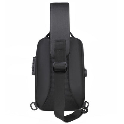 Anti-theft Combination Lock Chest Packs With USB Charging Port Fashion Business Men's Crossbody Bag Travel Storage Shoulder Bag