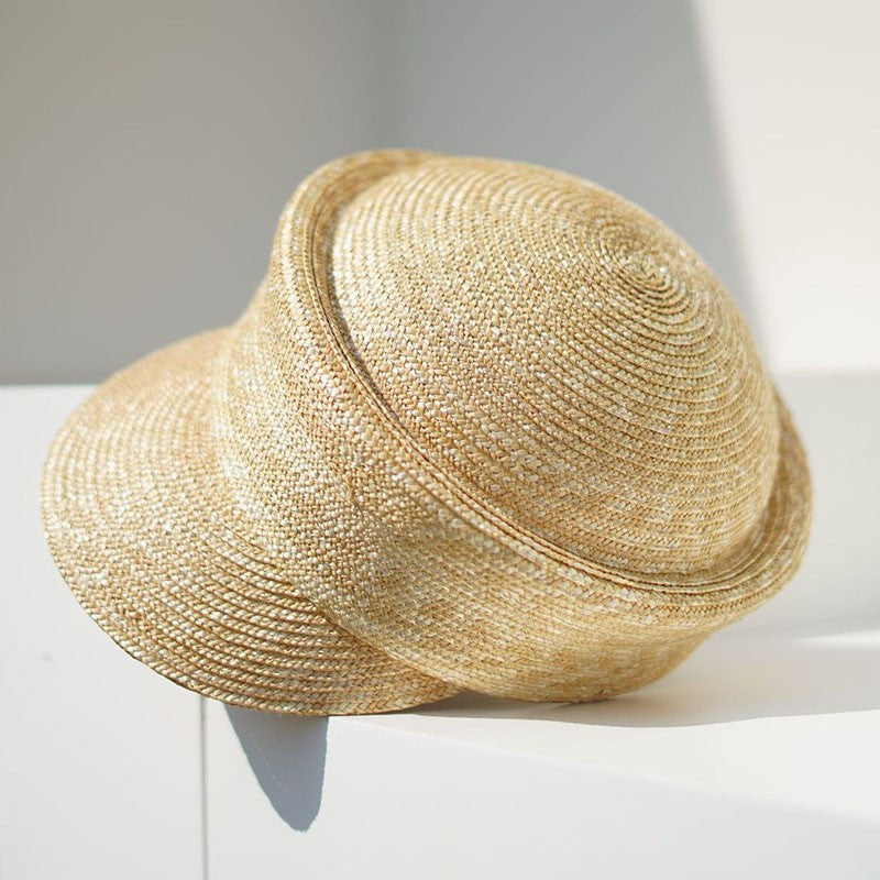 Chapéu Feminino de Sol de Verão Chapéu de Palha Irregular Viseira Chapéu Newsboy Atividades ao Ar Livre Rua Praia Viagem Chapéus Derby Base
