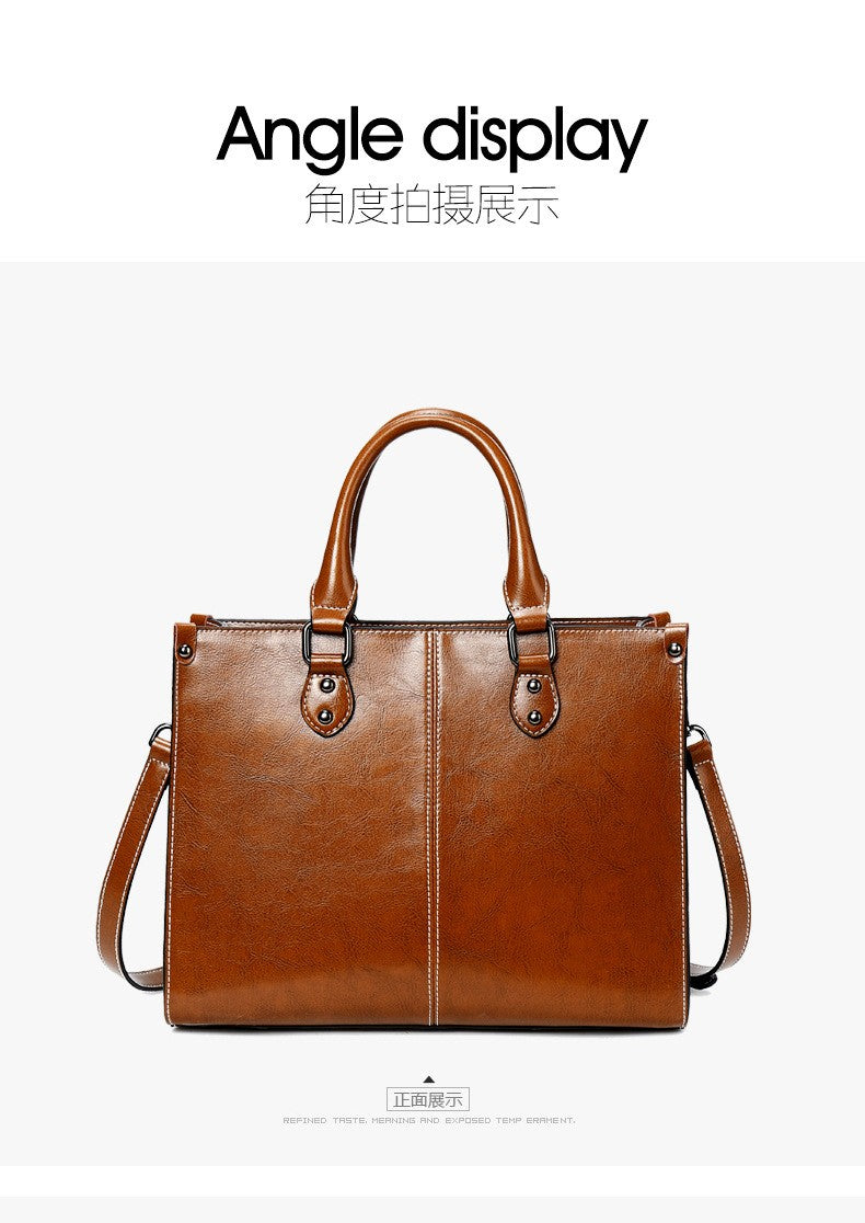 Women Handbag Cross body Shoulder Tote Bag Genuine Leather Shopping Fashion Office Female Real Cowhide Messenger Top Handle Bags