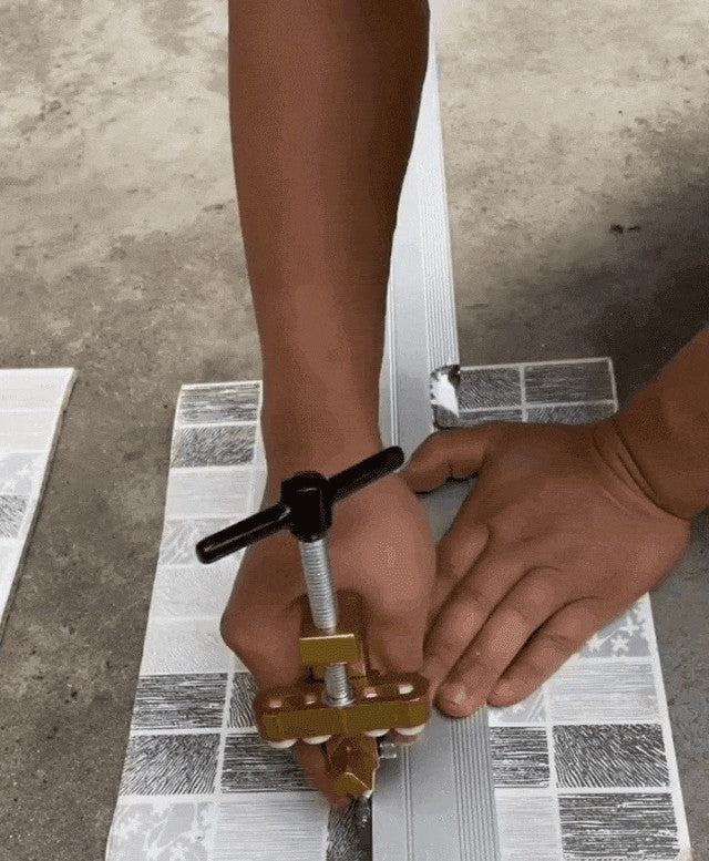 Cortador de Cerâmica e Vidro 2 em 1 Profissional Ferramenta Manual de Construção Portátil Conjunto de Cortador de Vidro com Diamante para Cortar Azulejos
