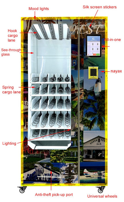 Customized Wrap Small Snack and Lash Vending Machine Features SDK Function and Credit Card Payment System