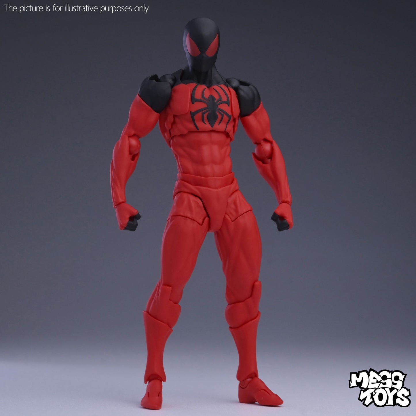 Boneco Homem-Aranha Feito à Mão Modelo Personalizado Brinquedo CT Preto Vermelho Homem-Aranha Boneco de Ação para Crianças Presente Colecionável da MessToys