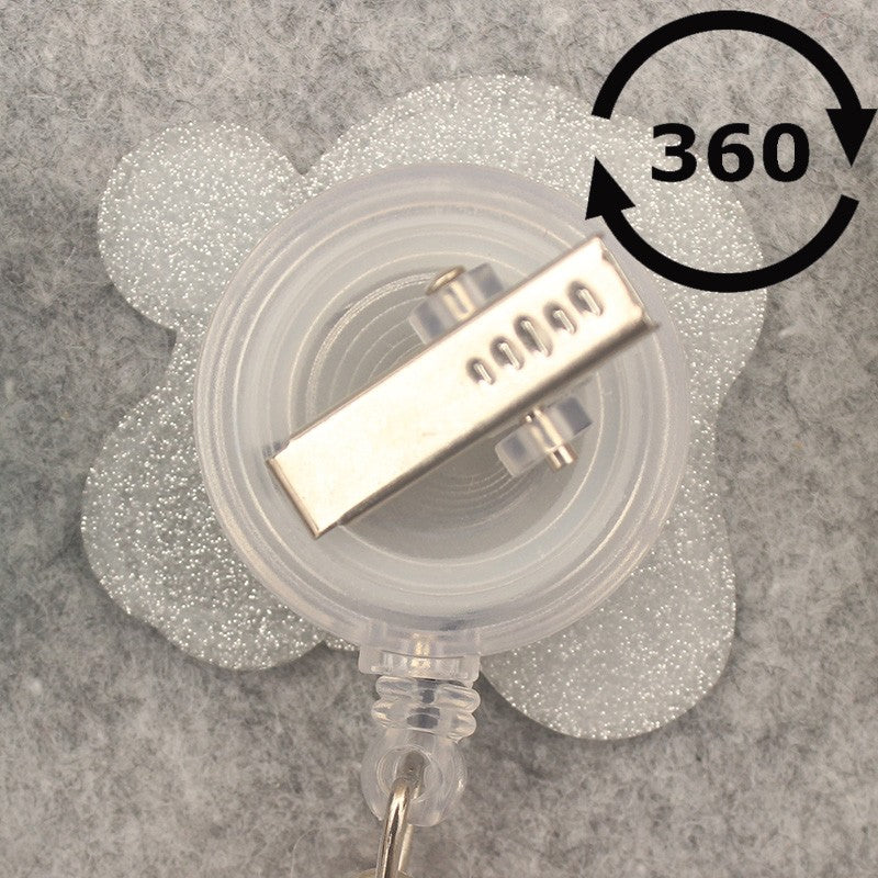 Glitter Acrylic Hospital Acrylic Heart Stethoscope Lovely Nurse Doctor Alligator Clip Pocket Watches Medical Hang Clock Gift