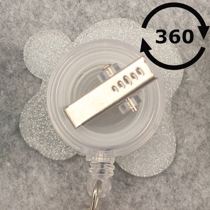 Glitter Acrylic Hospital Acrylic Heart Stethoscope Lovely Nurse Doctor Alligator Clip Pocket Watches Medical Hang Clock Gift