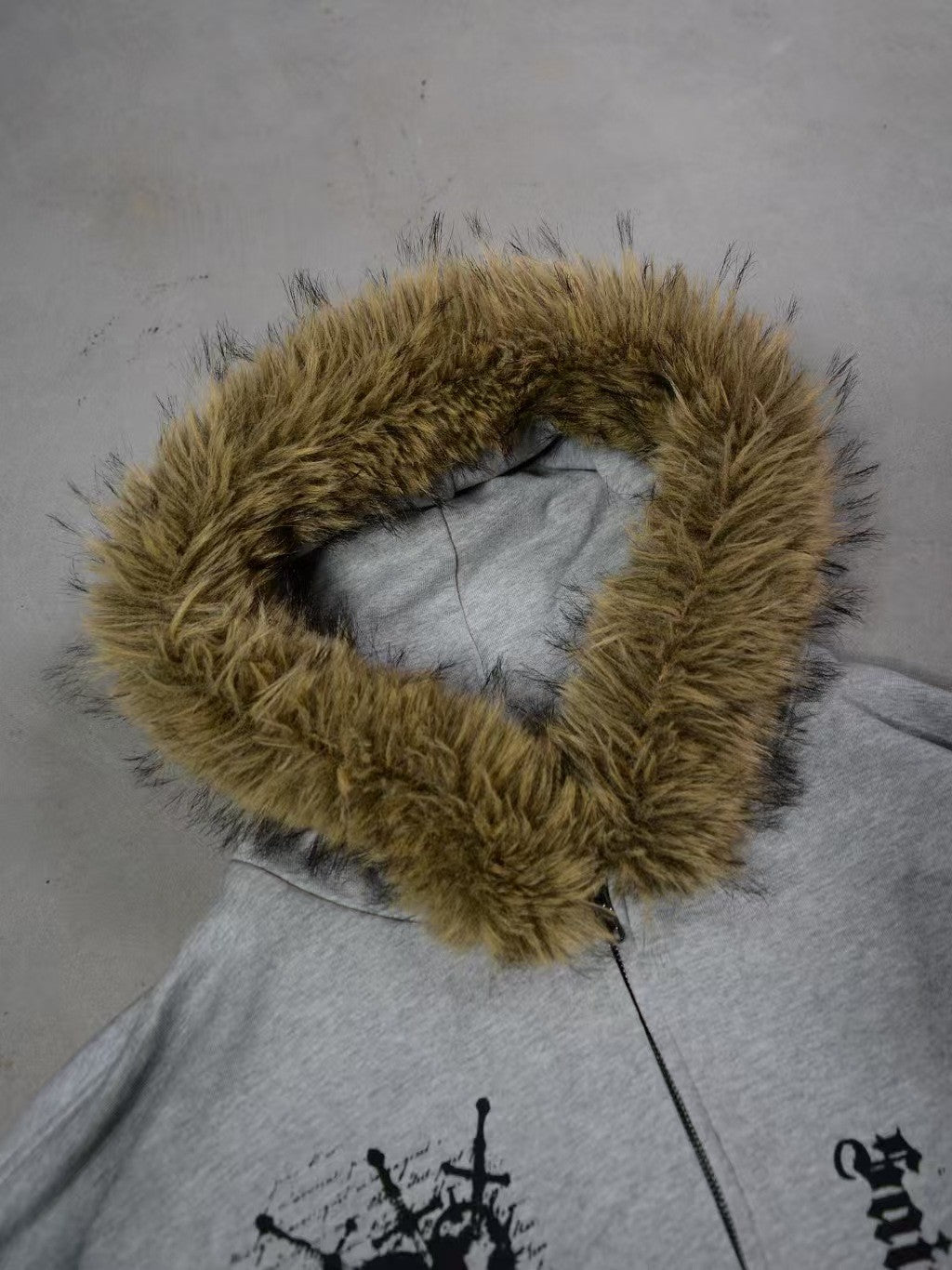 Autumn and winter fashion figure pattern wing letter fleece men hoodie American street hip-hop clothing couple casual sportswear