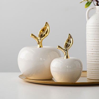 Estatueta de Cerâmica Estilo Europeu Clássico para Decoração de Mesa, Artesanato, Ornamentos de Frutas Fofos e Engraçados para o Natal, Casa e Quarto, Estátuas e Esculturas
