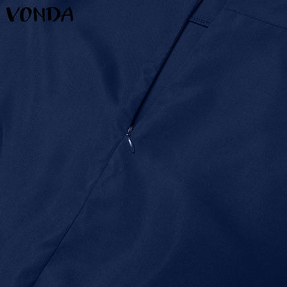 VONDA Plus Size Women Party Skirt 2024 Street High Waist Fashion Multi Layered Ruffled Hem Long Maxi Skirts Elegant Swing Bottom