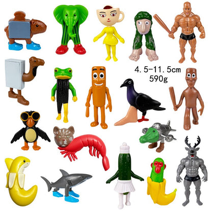Boneco de brinquedo italiano Brainrot Tung Sahur Tralalero Tralala Figuras Bombardino Crocodilo Shimpanzini Bananini Decoração de modelo Boneca Presente