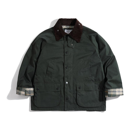 mens hunting classic olive casual waterproof rain clothing beadnell winter ashby bedale un-wax coat parka women beaufort jacket