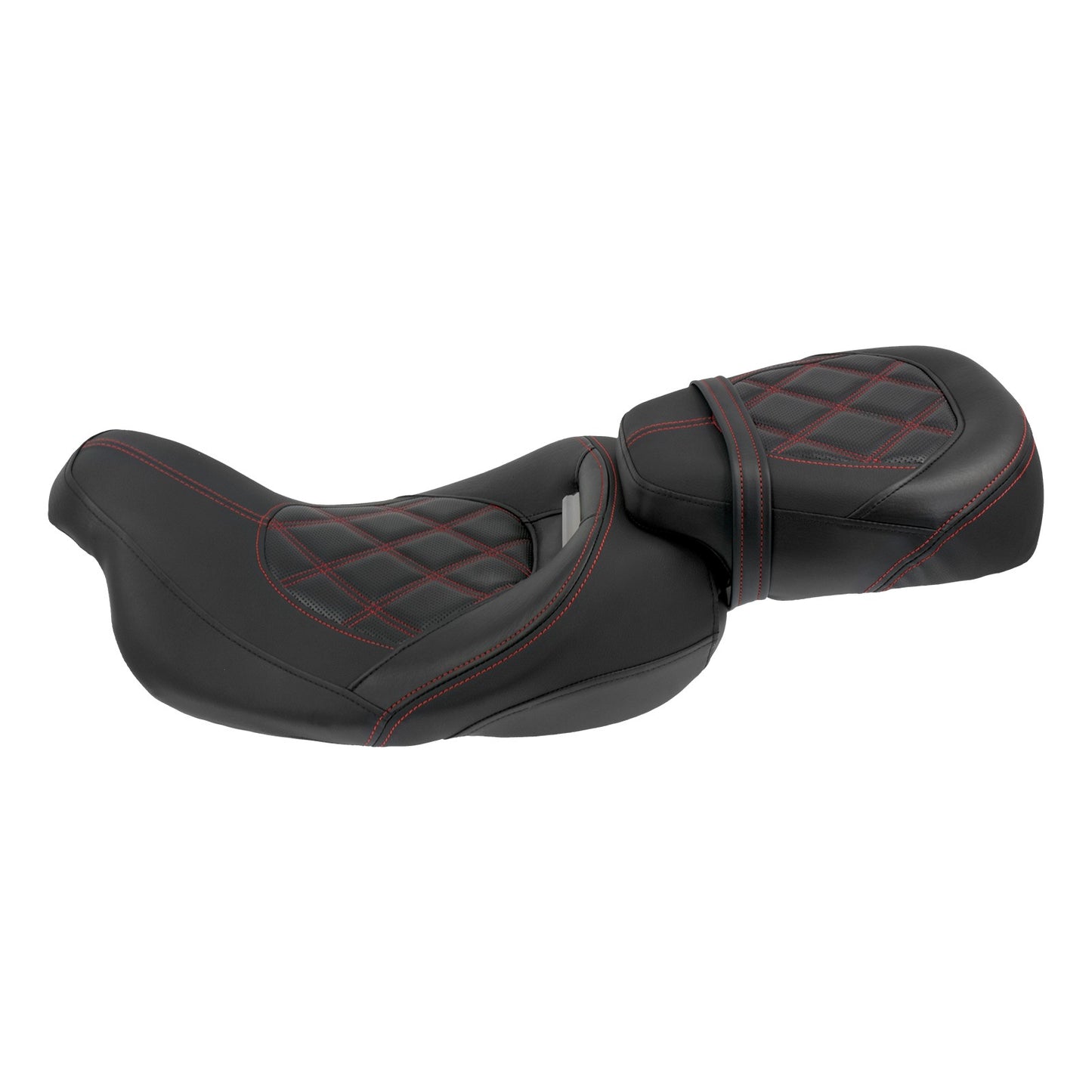 Motorcycle Two Up Seat Black Front Rear Driver Passenger Seat For Harley Touring Road King Street Electra Road Glide 2009-2024