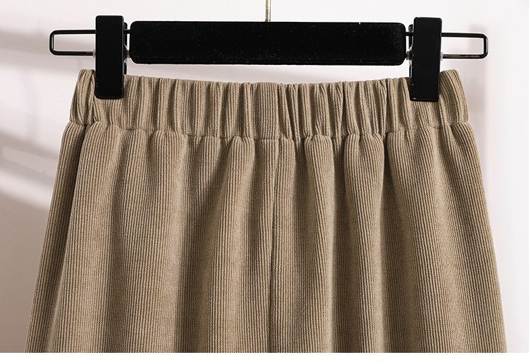 Women's New Style High-Waist Plus Size Skirts Elastic Waist Solid Wrap Buttocks Autumn Winter 2025 Versatile Straight Leg Skirt